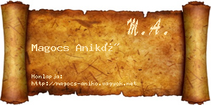 Magocs Anikó névjegykártya